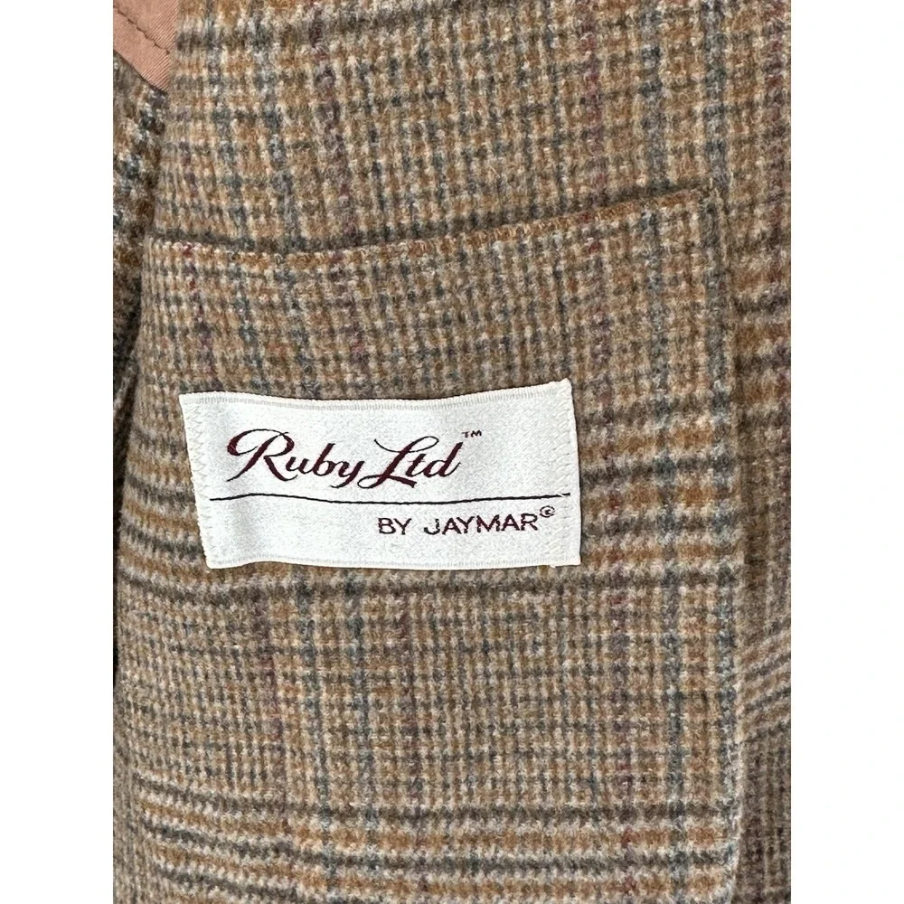 VTG Tweed Wool Blazer Sports Coat Ruby by Jaymar Men's Sz 42 Regular